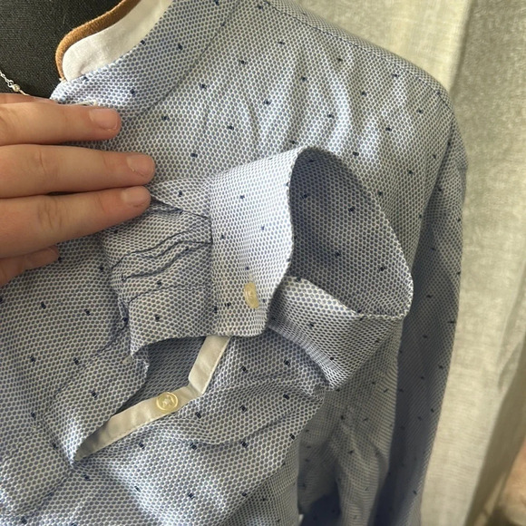 Blue Zara Man Button Up - Picture 3 of 4